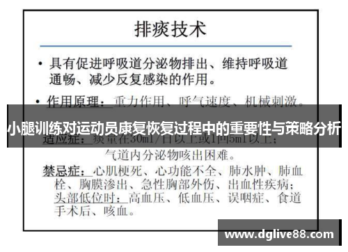 小腿训练对运动员康复恢复过程中的重要性与策略分析